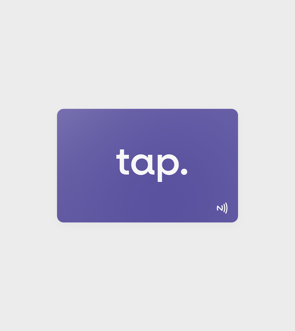 بطاقة العمل الرقمية من Tap - قم بمشاركة كل شئ بمجرد لمسة - لون أرجواني