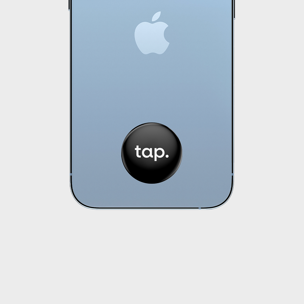 الملصق الرقمية من Tap - قم بمشاركة كل شئ بمجرد لمسة - لون أسود